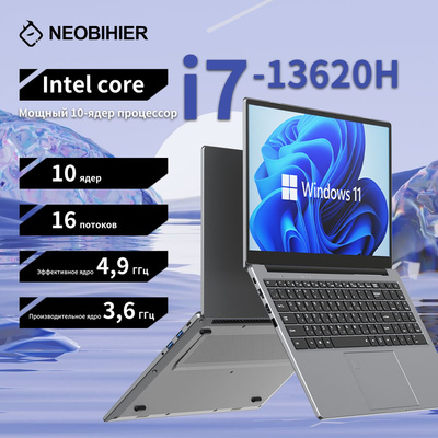  Neobihier ZX-I7-13620H 15.6", Intel Core i7-13620H, RAM 64 , SSD 1024 , Intel UHD Graphics 730, Windows Pro,  ,   ()